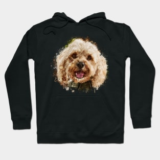 Cavapoo watercolor Hoodie